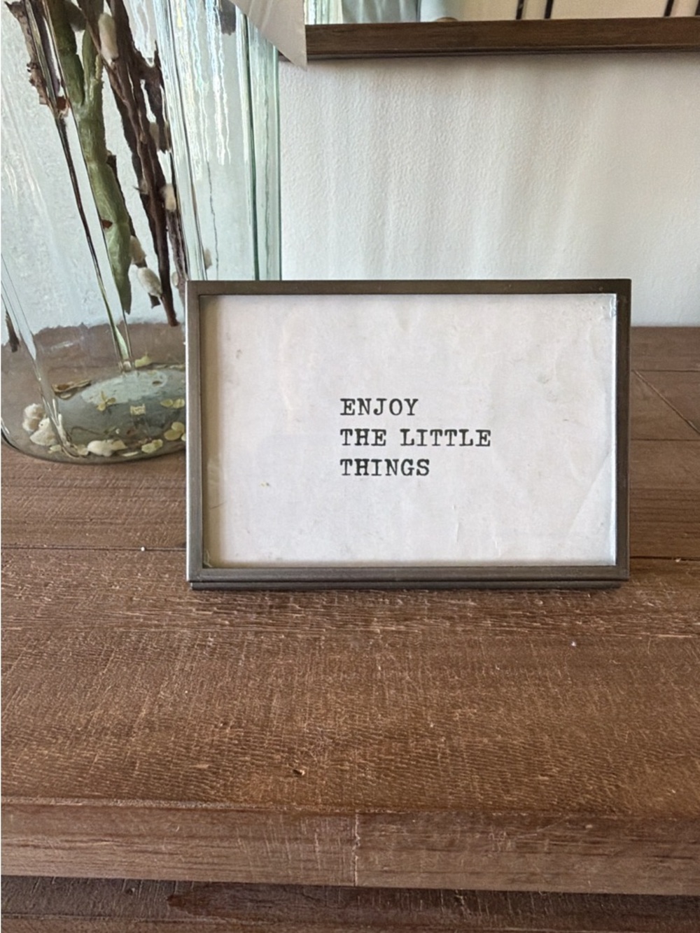Neutral 'Enjoy The Little Things' Framed Sign by